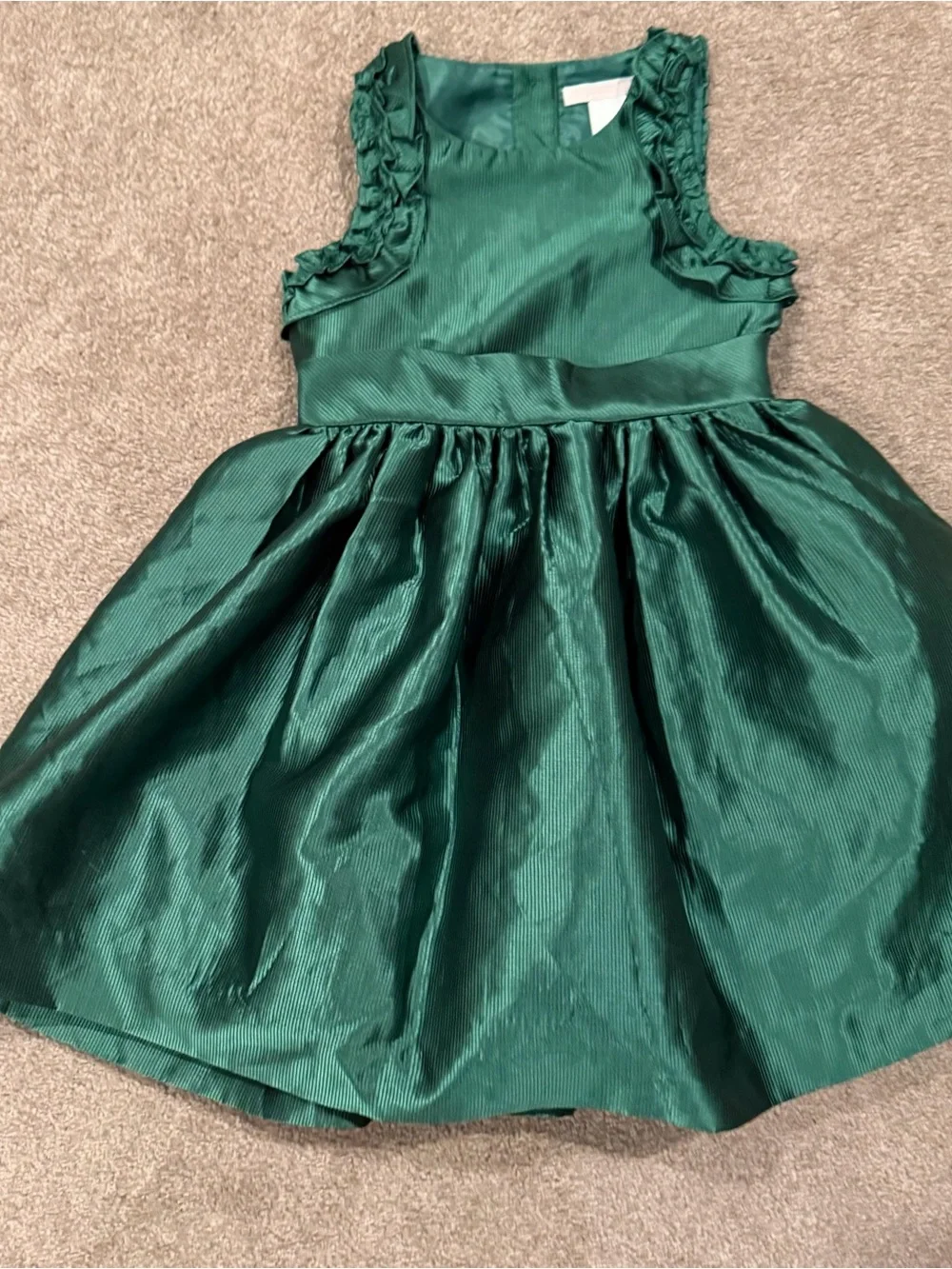 janie and jack girls christmas dress 3 Emerald Green Holiday Party Bow Party dress